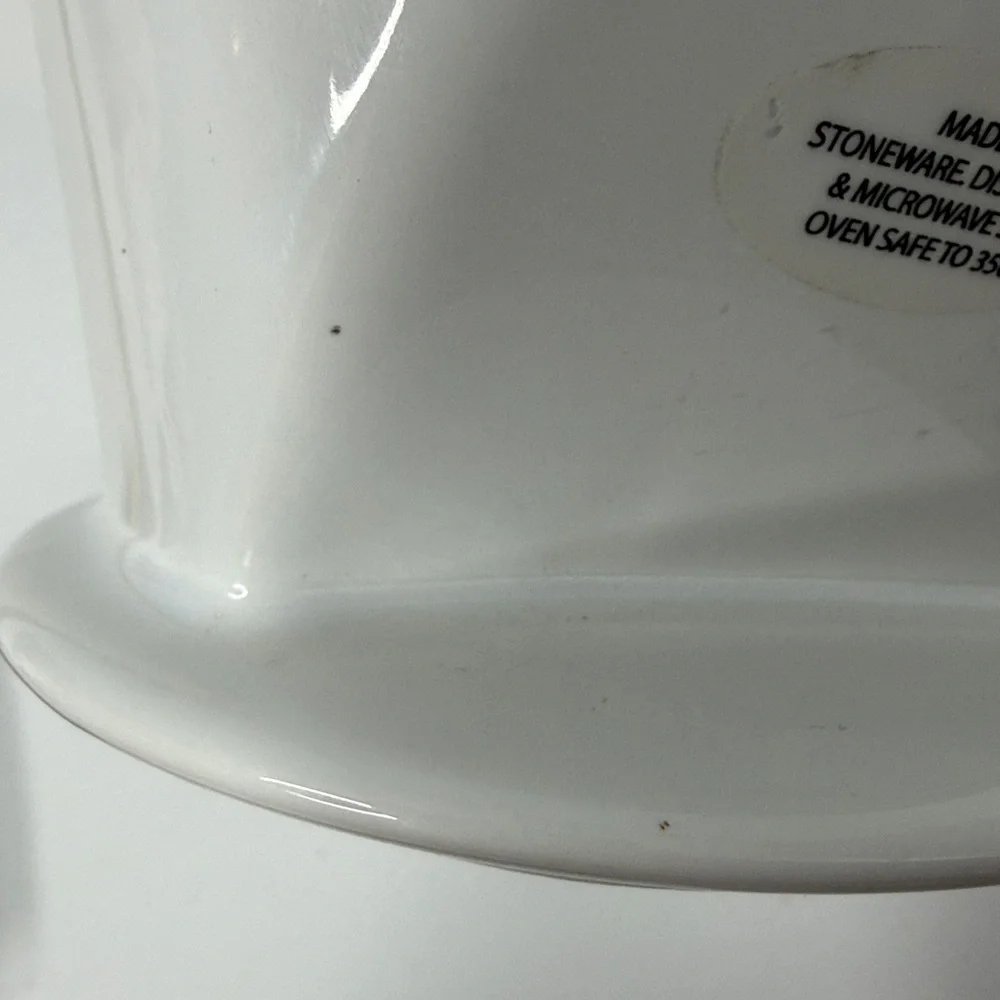 Sur La Table White Ceramic Stoneware Pour Over Coffee Dripper 3 Hole Flat Bottom